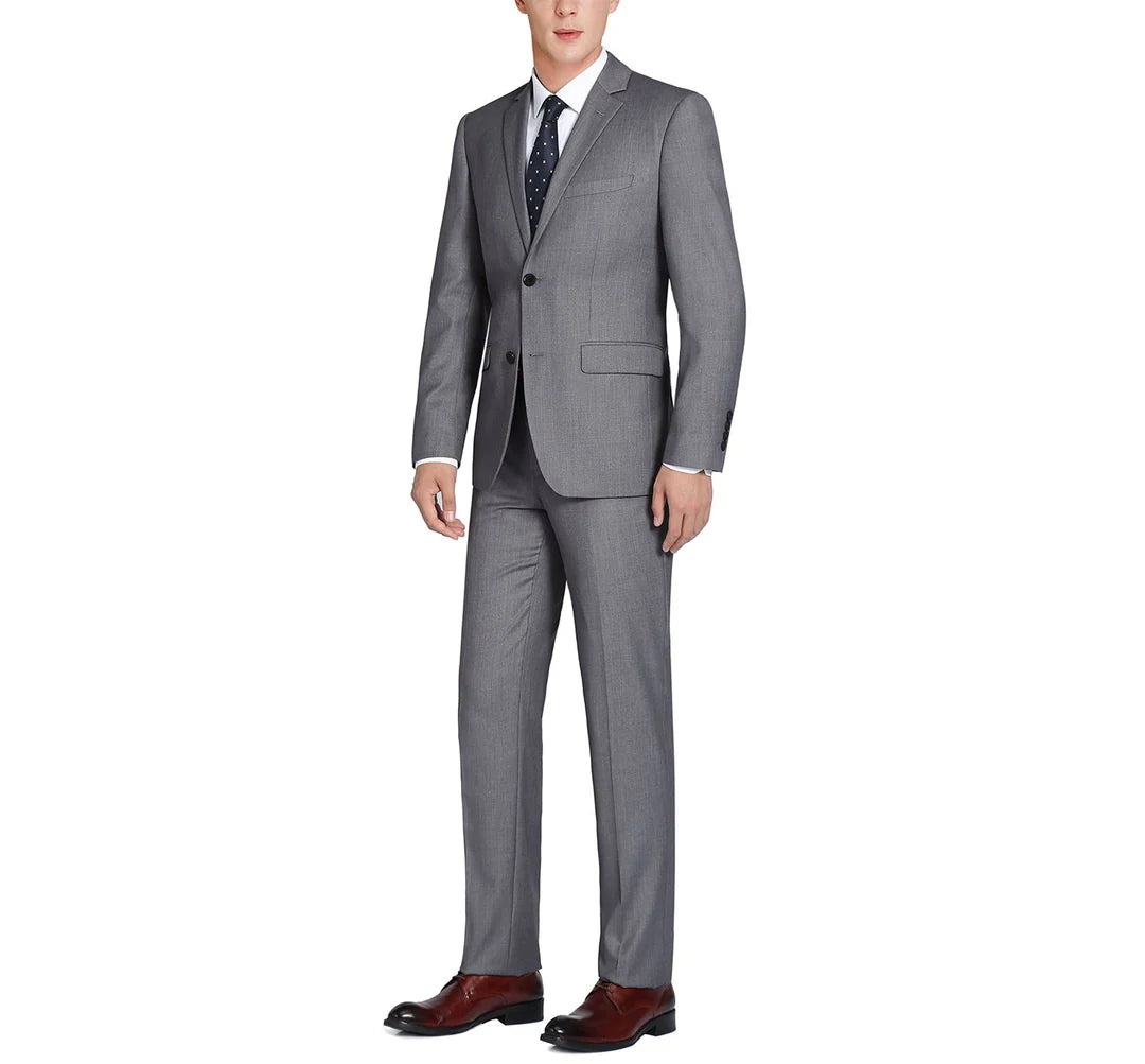 Men's Dark Grey 2-Piece Notch Lapel