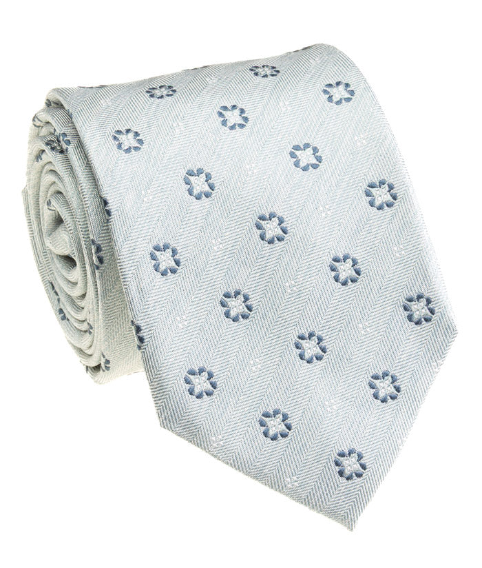 Floral Lt Blue tie