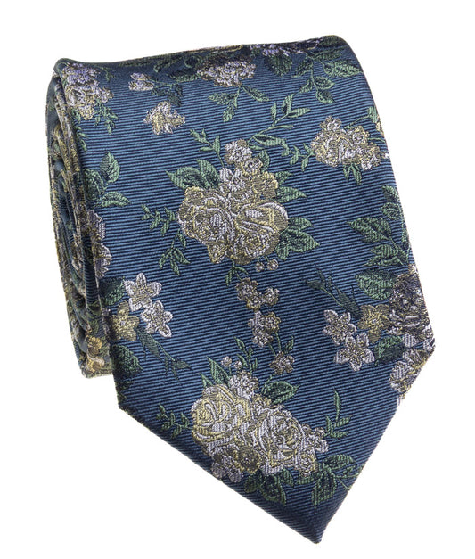 Blue Floral Tie