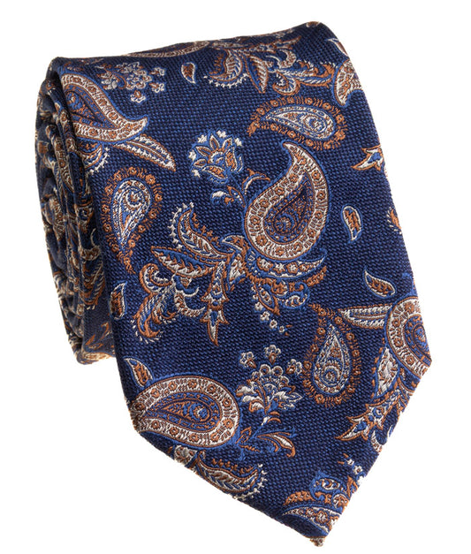 Navy Intricate Paisley Tie