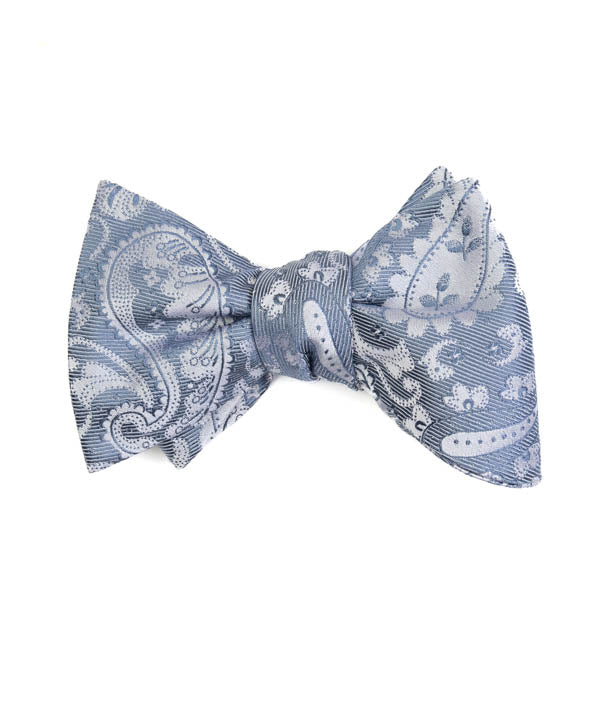 Azure Paisley Bow Tie