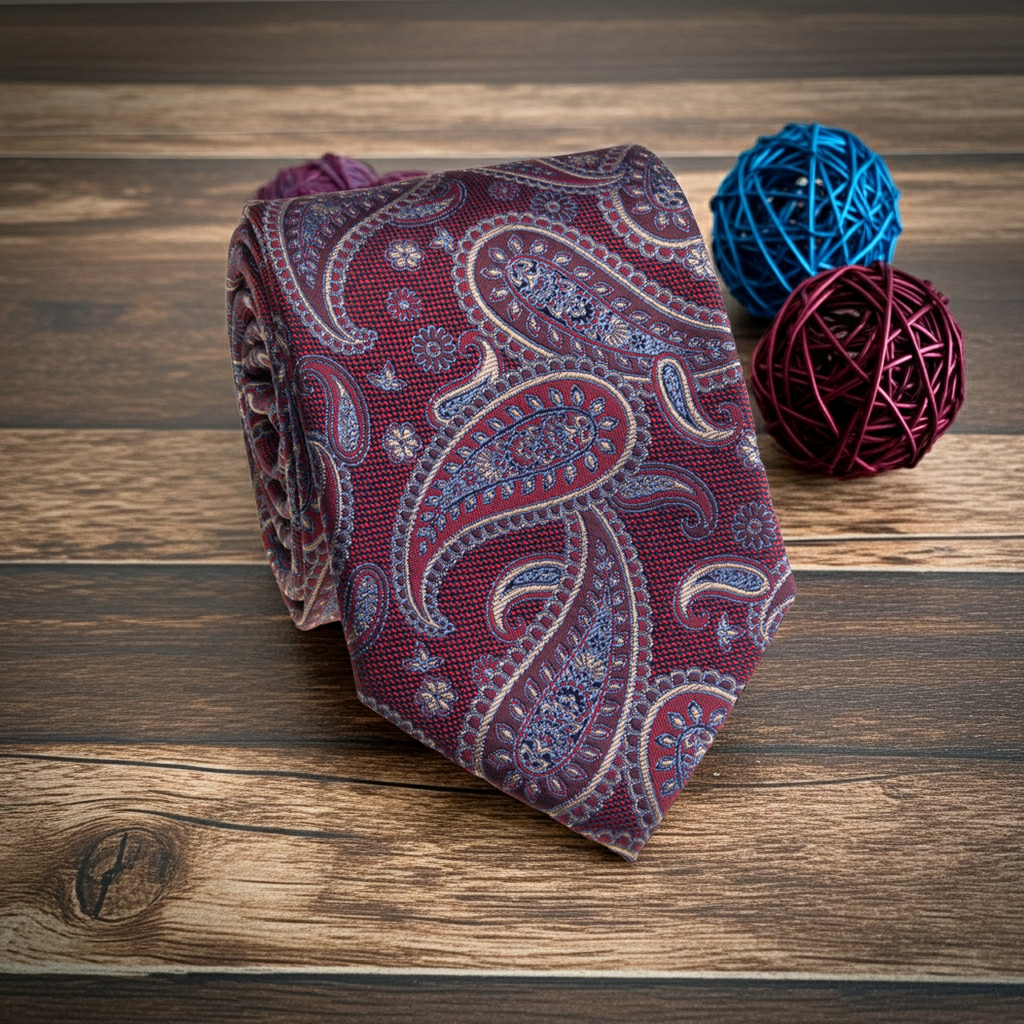 Red Paisley Tie