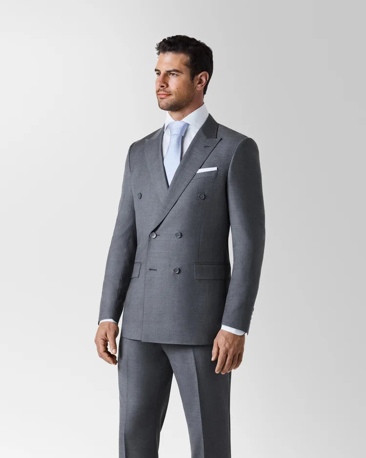 Grey Double Breasted Suit