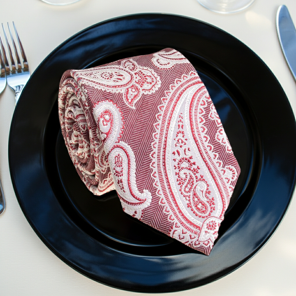 Red Paisley Tie