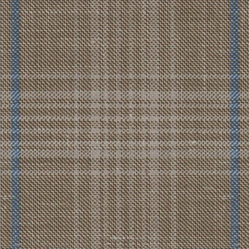 Tan/Blue Plaid Windowpane Suit