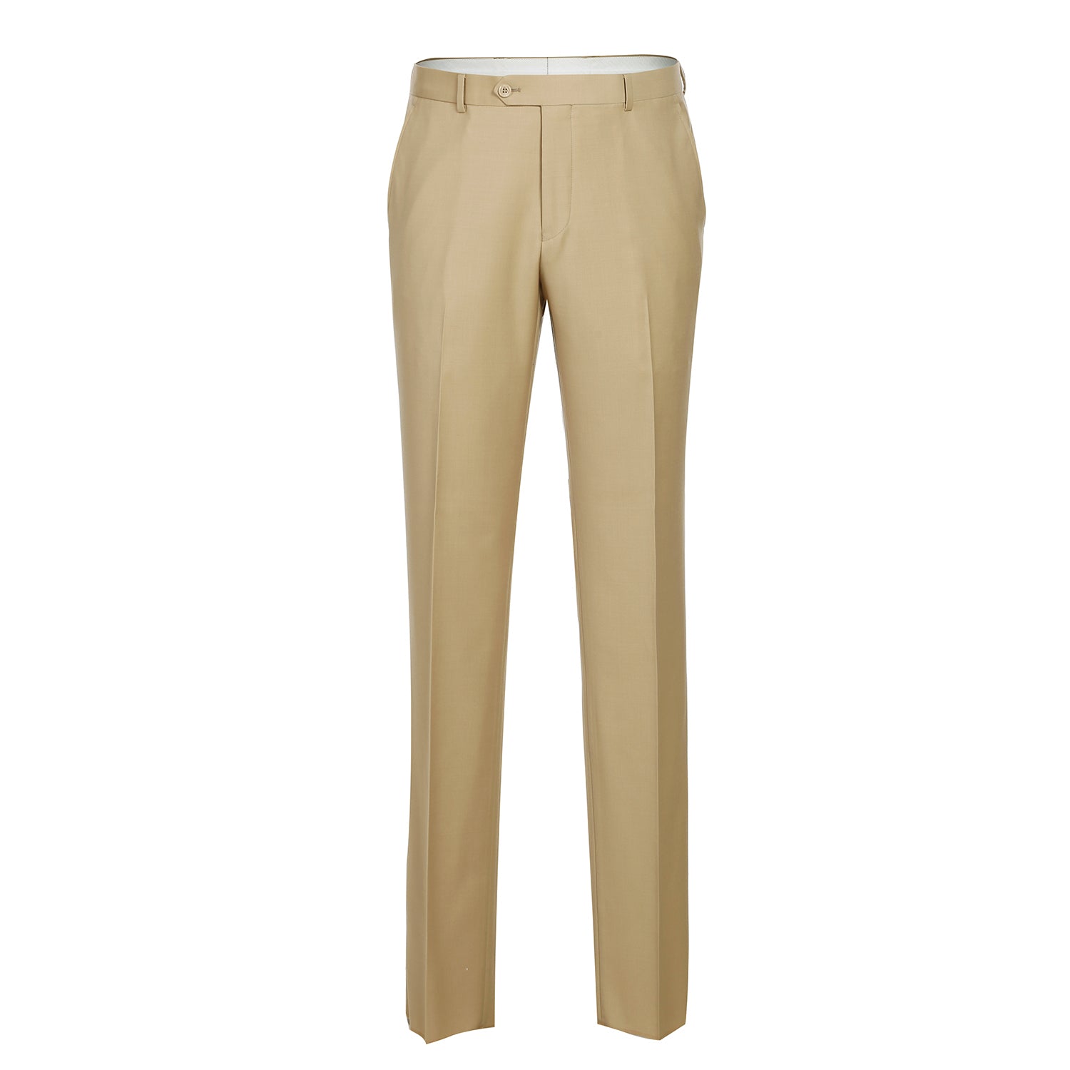 Tan Classic No Pleat Trouser