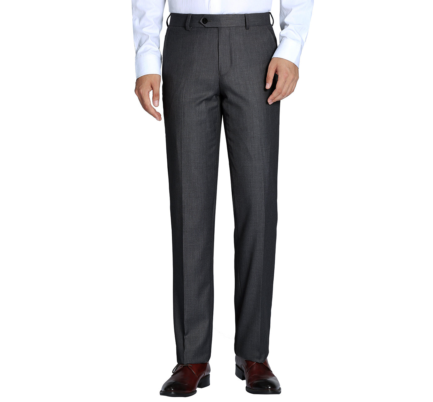 Classic Gray No Pleat Trousers
