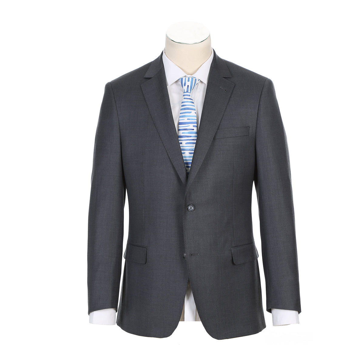 Gray 2 Piece Notch Suit
