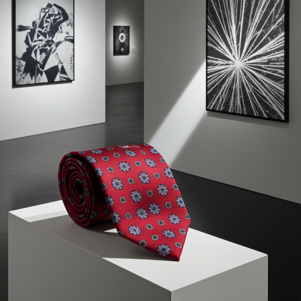 Red Patterned Tie