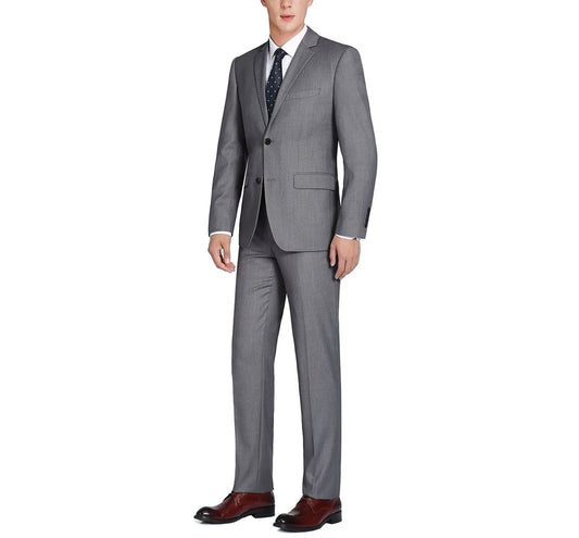 Men's Dark Grey 2-Piece Notch Lapel
