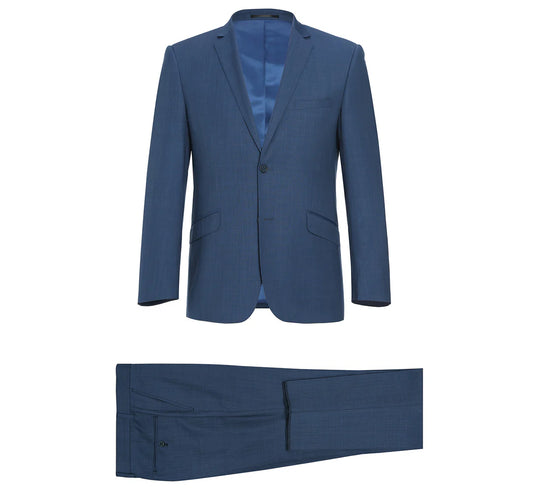 Men's Blue 2-Piece Single Breasted Suit