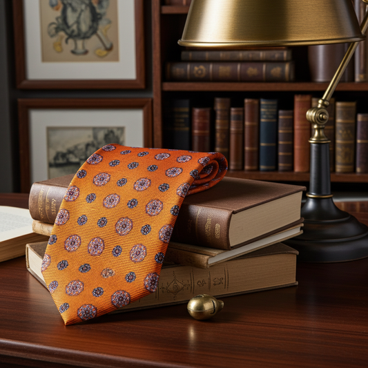 Orange Patterned Tie