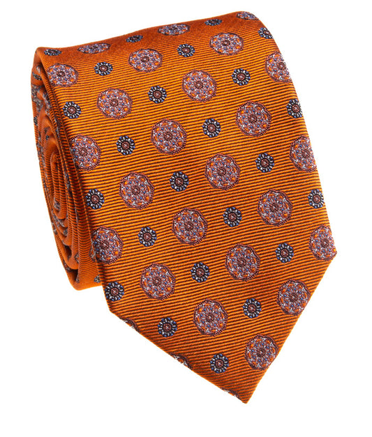 Orange Patterned Tie