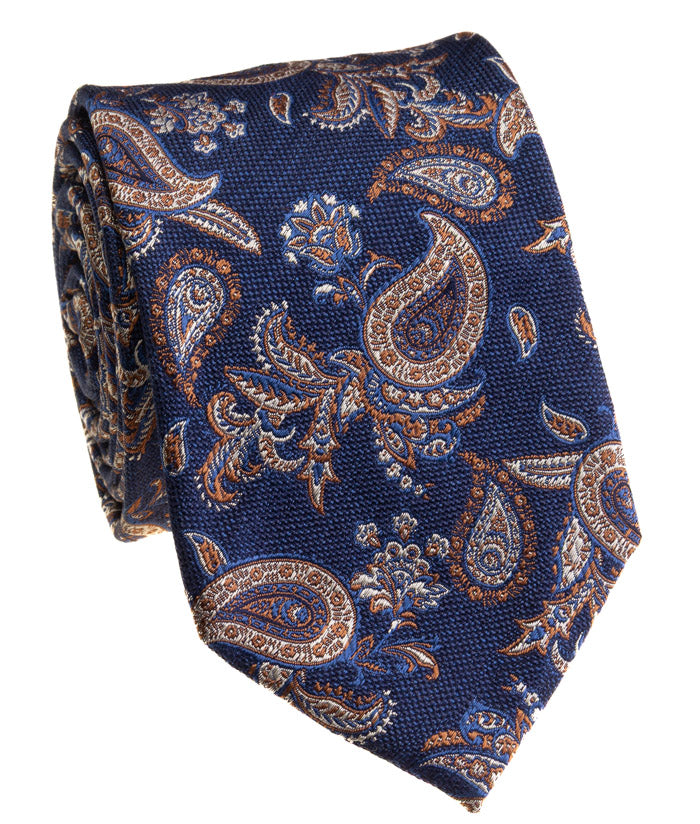 Navy Intricate Paisley Tie
