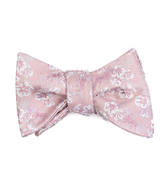 Pink Floral Bow Tie