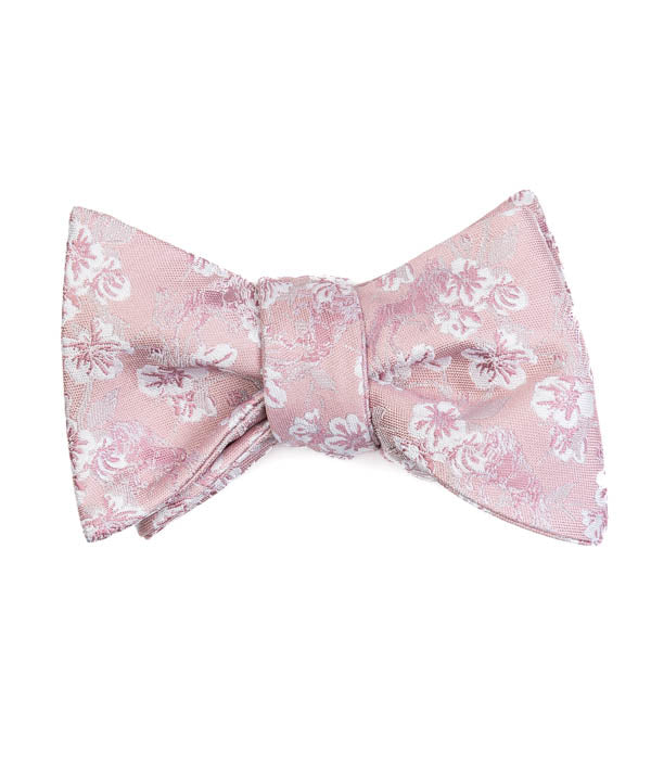 Pink Floral Bow Tie