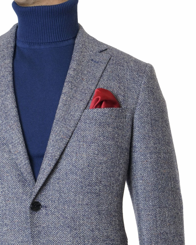 Blue Herringbone Sport Coat