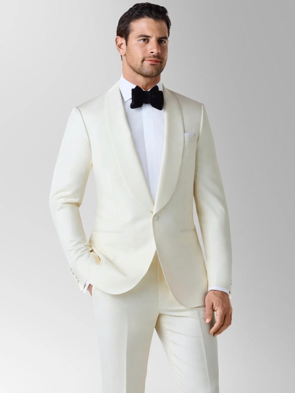Single Breasted shawl Lapel Ivory tuxedo