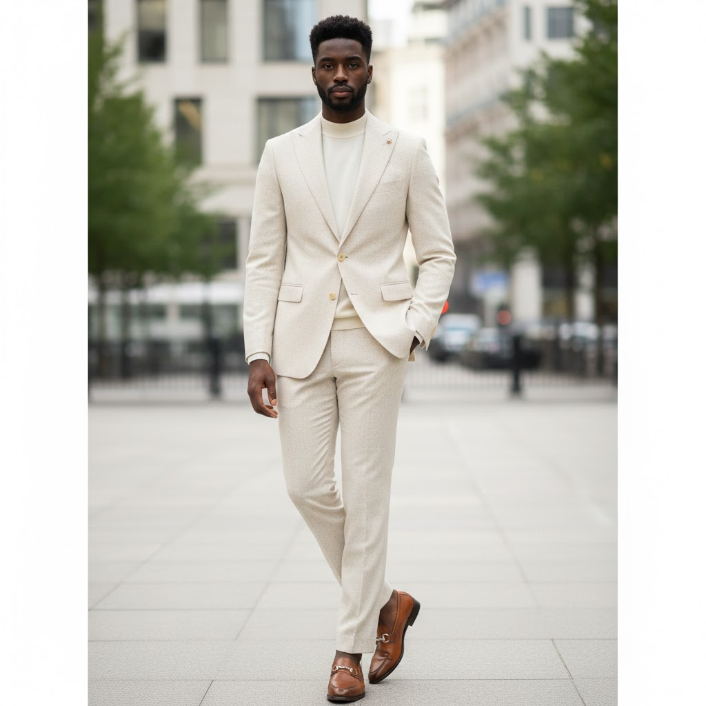 Ivory Mélange Custom Suit