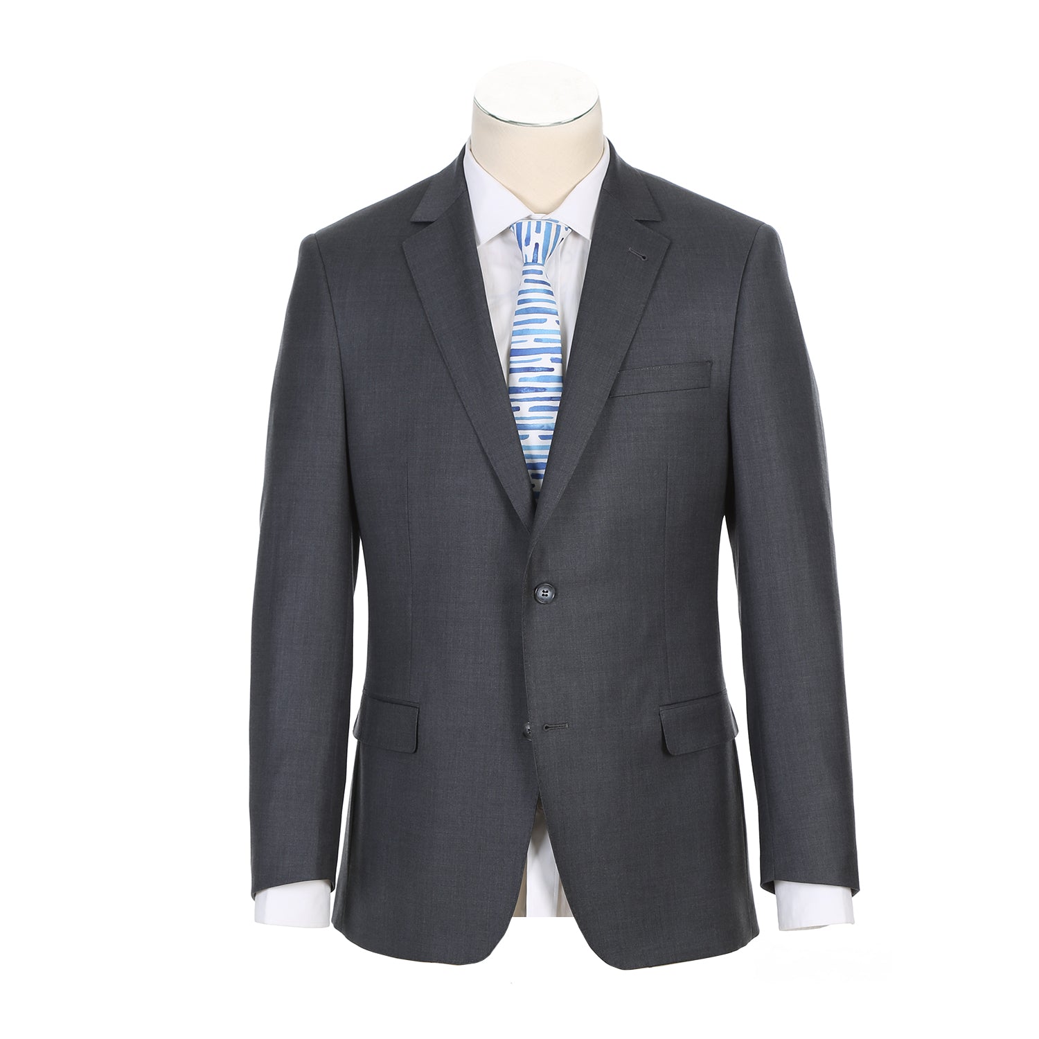 Gray 2 Piece Notch Suit