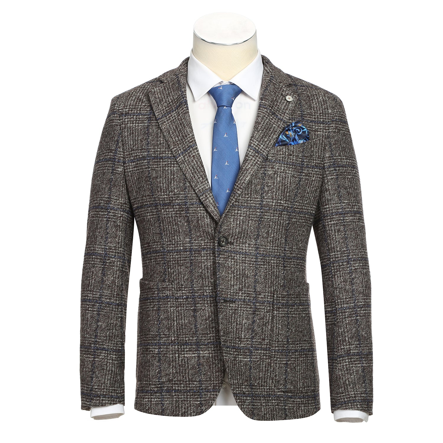 Gray checkered blazer