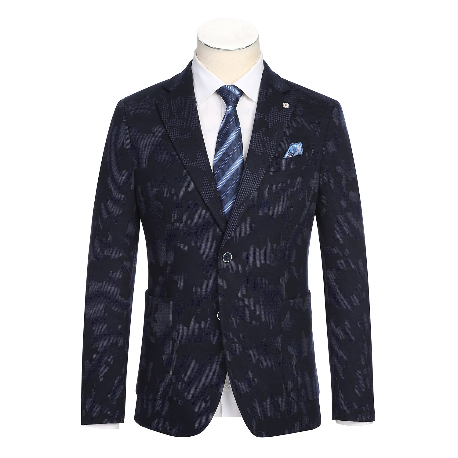 Navy Patterned sports coat