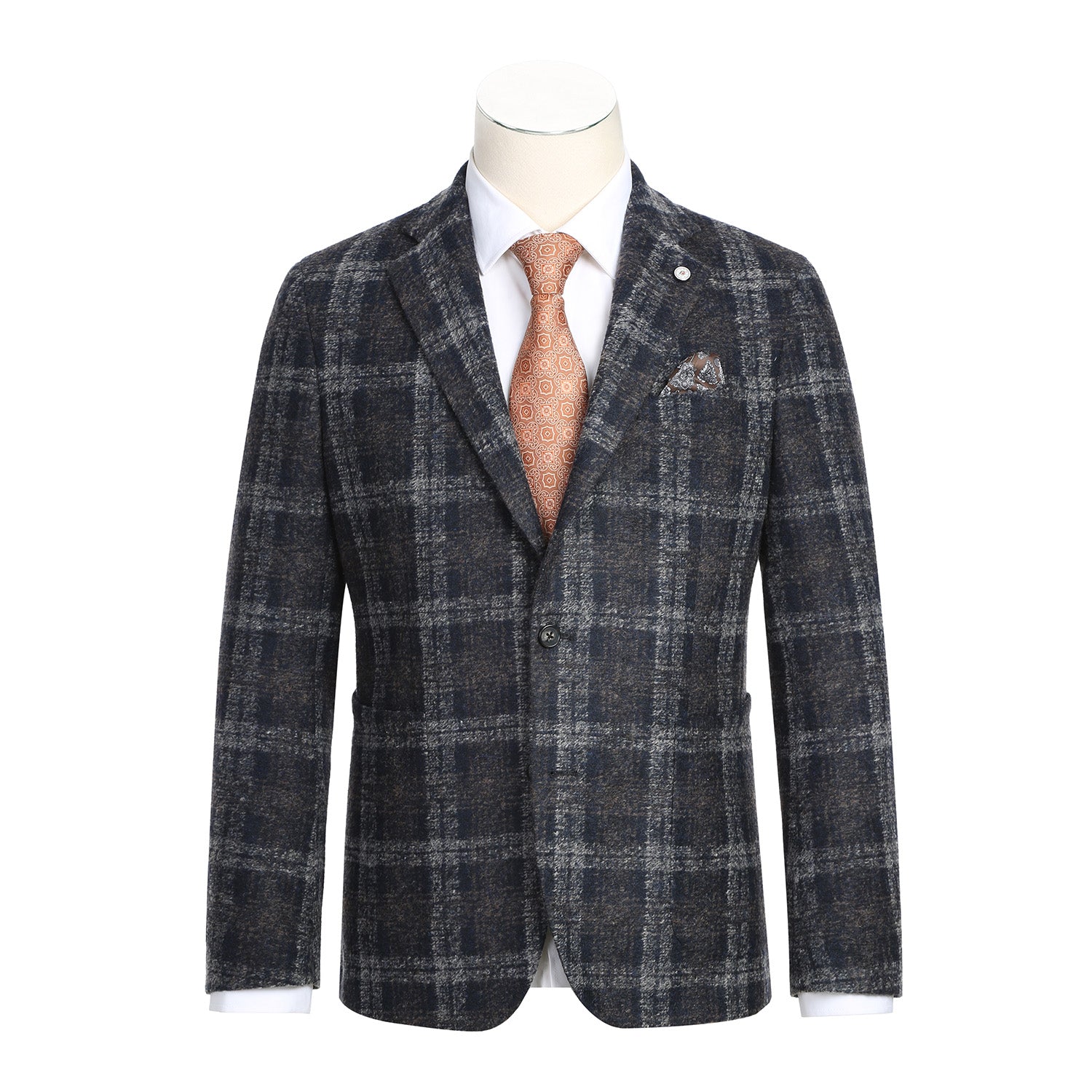 Navy Plaid Blazer